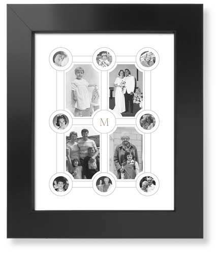 Vintage Family Tree Art Print, -Black-White-Signature Card Stock-8x10