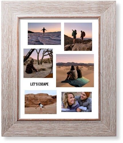 Modern Collage Of Six Art Print, -Rustic-White-Signature Card Stock-8x10