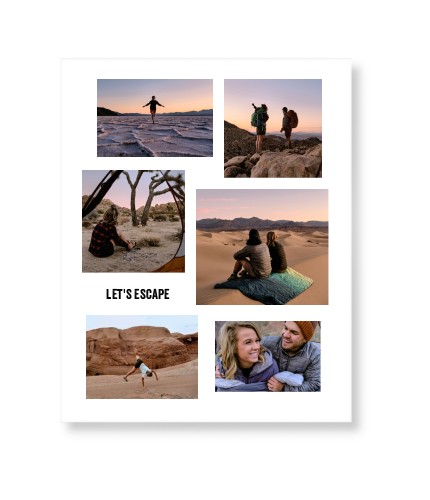 Modern Collage Of Six Art Print, -No Frame-White-Signature Card Stock-8x10