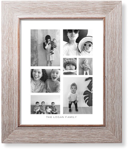 Vertical Gallery Collage of Seven Art Print, -Rustic-Multicolor-Signature Card Stock-8x10
