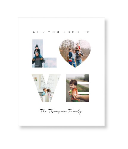 Love Art Print, No Frame, Signature Card Stock, 8x10white