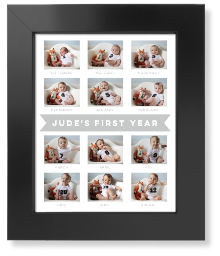 A Year in Summary Art Print, Black, Signature Card Stock, 8x10white