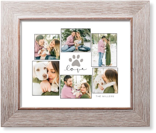 Rustic Paw Collage Art Print, -Rustic-Black-Signature Card Stock-8x10