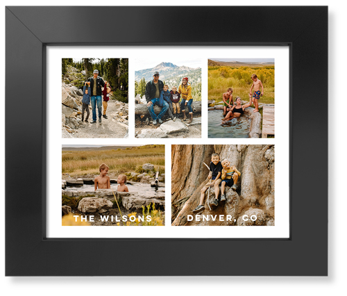 Gallery of Five Art Print, -Black-Multicolor-Signature Card Stock-8x10