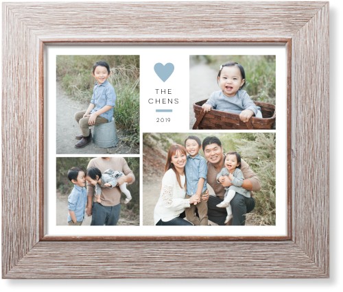 Contemporary Heart Collage Art Print, Rustic, Signature Card Stock, 8x10celeste