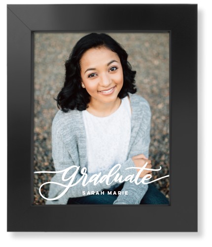 Graduation Script Art Print, Black, Signature Card Stock, 8x10white