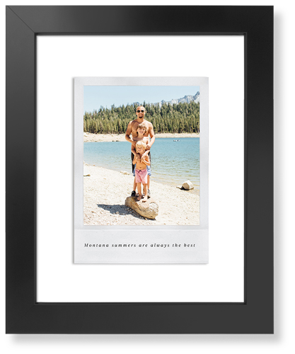 Simple Photo Frame Art Print, Black, Signature Card Stock, 11x14, White, white
