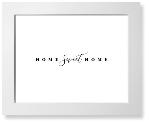 Home Sweet Home Script Art Print, White, Signature Card Stock, 11x14, Multicolor