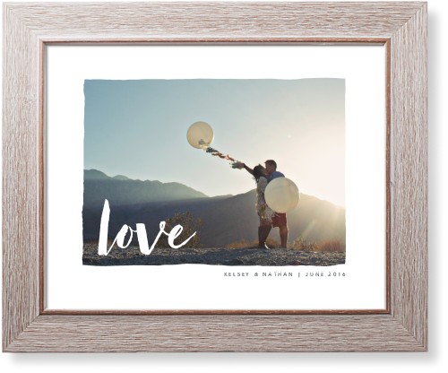 Love Script Art Print, Rustic, Signature Card Stock, 11x14, White