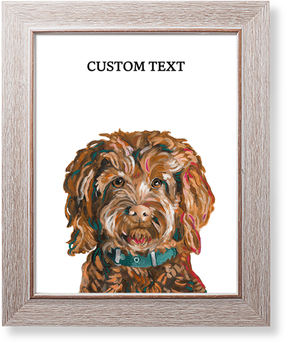 Goldendoodle Custom Text Art Print, Rustic, Signature Card Stock, 11x14, Multicolor