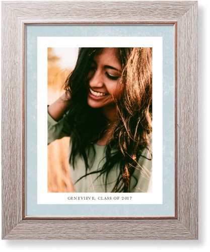 Bold Frame Art Print, Rustic, Signature Card Stock, 11x14, Blue, rain