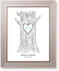 initial tree art print
