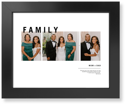 Modern and Minimal Family Art Print, -Black-White-Signature Card Stock-11x14