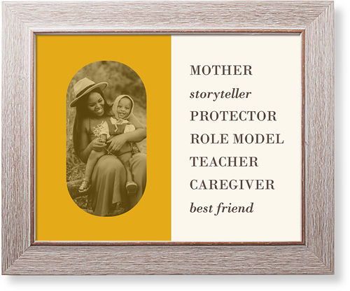 Traits of the Best Art Print, Rustic, Signature Card Stock, 11x14mustard