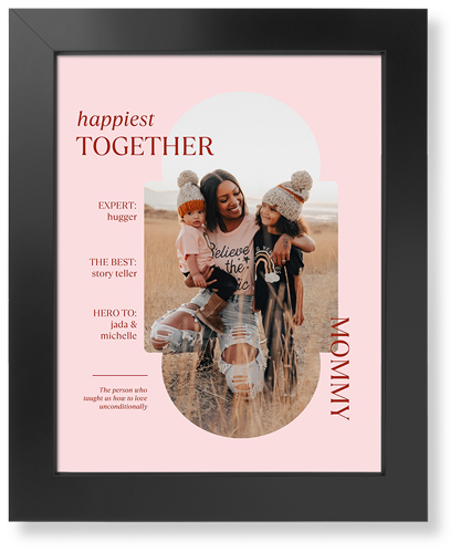 FavoriteInfographic Art Print, Black, Pink, Signature Card Stock, 11x14