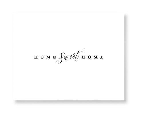 Home Sweet Home Script Art Print