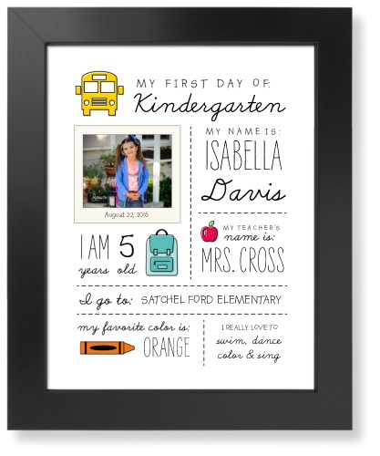 Milestone Art Print, Black, Signature Card Stock, 11x14white