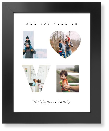 Love Art Print, Black, Signature Card Stock, 11x14white