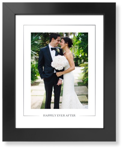 Simple Outline Border Portrait Art Print, -Black-White-Signature Card Stock-11x14