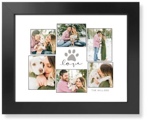 Rustic Paw Collage Art Print, Black, Signature Card Stock, 11x14black