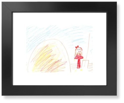 Create Your Own Kids Art Art Print, -Black-Multicolor-Signature Card Stock-11x14