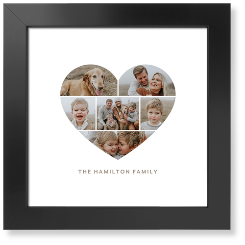 Filled Heart Art Print, Black, Signature Card Stock, 12x12, White