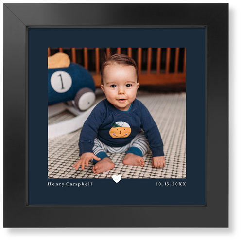 My Heart Landscape Art Print, Black, Signature Card Stock, 12x12, Black, silhouette