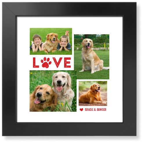 Pet Love Art Print, Black, Signature Card Stock, 12x12, White