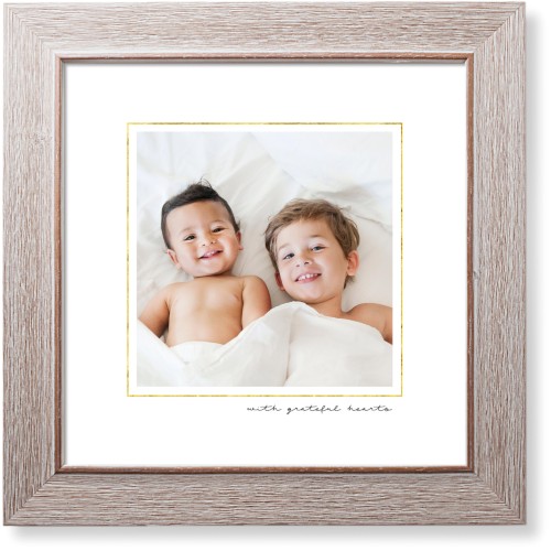 Simply Elegant Frame Art Print, Rustic, Signature Card Stock, 12x12, White, white