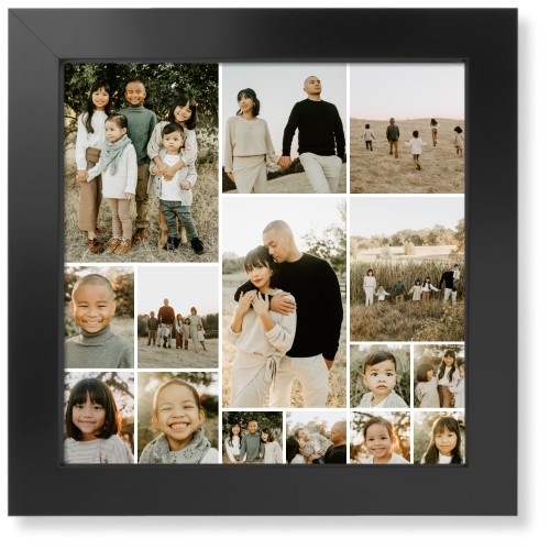 Collage of Fifteen Art Print, -Black-Multicolor-Signature Card Stock-12x12