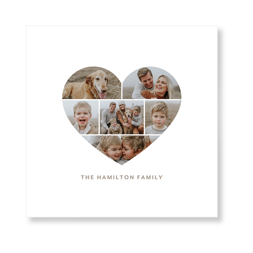 Filled Heart Art Print, No Frame, Signature Card Stock, 12x12white