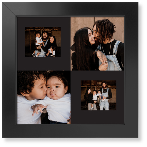 Minimal Gallery of Four Art Print, Black, Signature Card Stock, 12x12multi