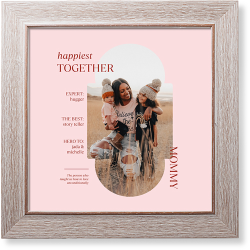 FavoriteInfographic Art Print, Rustic, Pink, Signature Card Stock, 12x12
