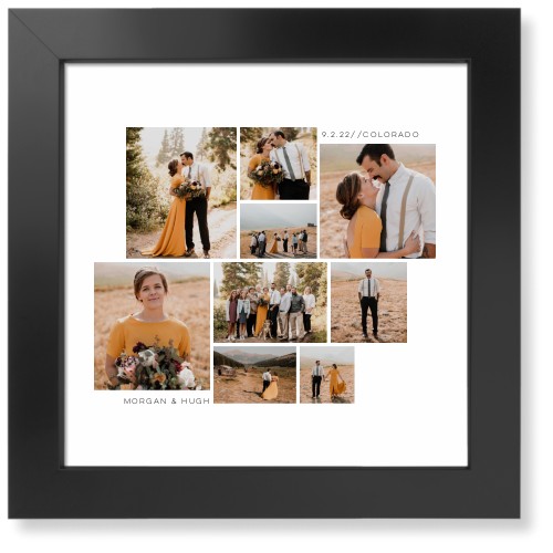 Gallery of Nine Art Print, -Black-Multicolor-Signature Card Stock-12x12