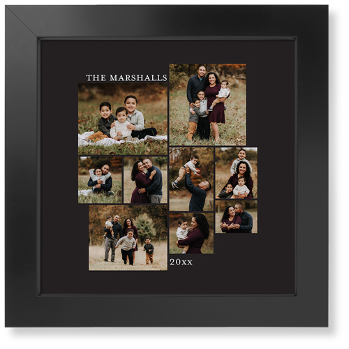 Gallery of Nine Portrait Art Print, Black, Signature Card Stock, 12x12multi