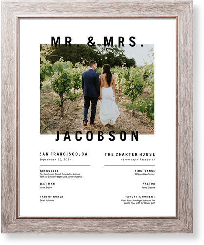 Modern and Minimal Moments Art Print, Rustic, Signature Card Stock, 16x20, White, white