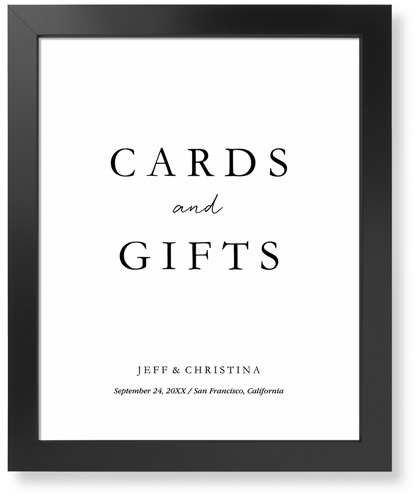 Cards and Gifts Signage Art Print, Black, Signature Card Stock, 16x20, Multicolor
