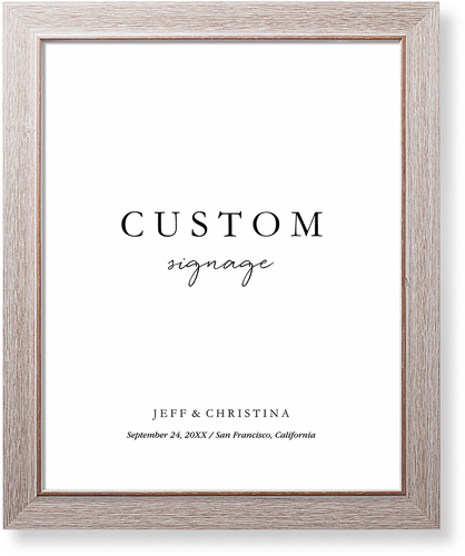 Custom Wedding Signage Art Print, Rustic, Signature Card Stock, 16x20, Multicolor