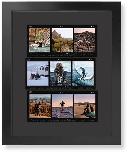 Travel Film Collage Art Print, Black, Signature Card Stock, 16x20, Gray