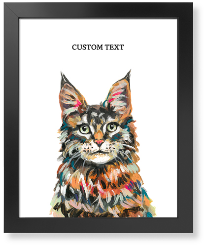 Maine Coon Custom Text Art Print, Black, Signature Card Stock, 16x20, Multicolor