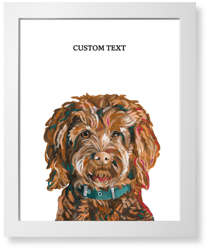 Goldendoodle Custom Text Art Print, White, Signature Card Stock, 16x20, Multicolor