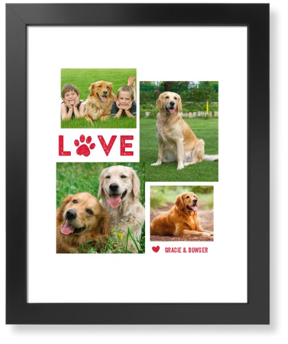 Pet Love Art Print, Black, Signature Card Stock, 16x20, White