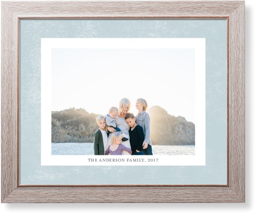 Bold Frame Landscape Art Print, Rustic, Signature Card Stock, 16x20, Blue, polar