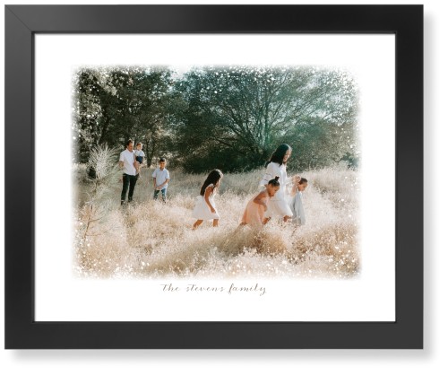 Bokeh Border Art Print, Black, Signature Card Stock, 16x20, White