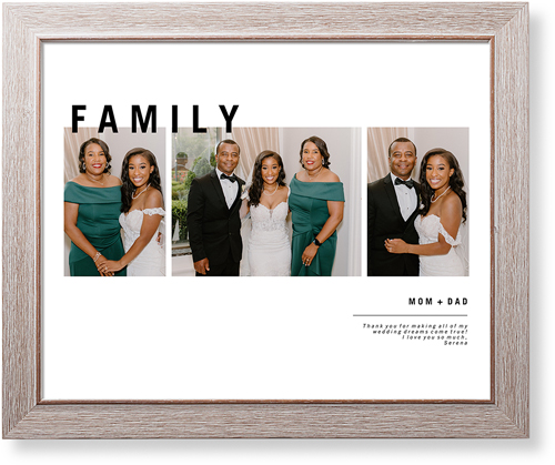 Modern and Minimal Family Art Print, Rustic, Signature Card Stock, 16x20white