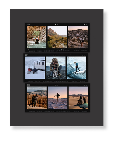 Travel Film Collage Art Print, No Frame, Signature Card Stock, 16x20charcoal