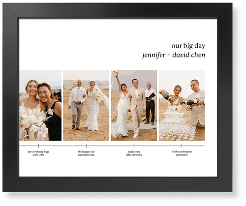 First Year Timeline Art Print, Black, Signature Card Stock, 16x20white