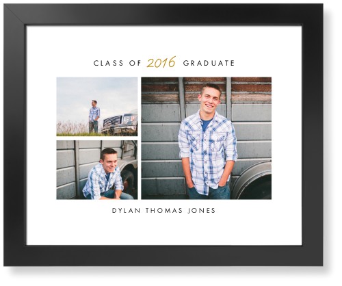 Contemporary Grad Art Print, Black, White, Signature Card Stock, 16x20