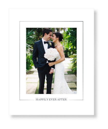 Simple Outline Border Portrait Art Print, No Frame, Signature Card Stock, 16x20white