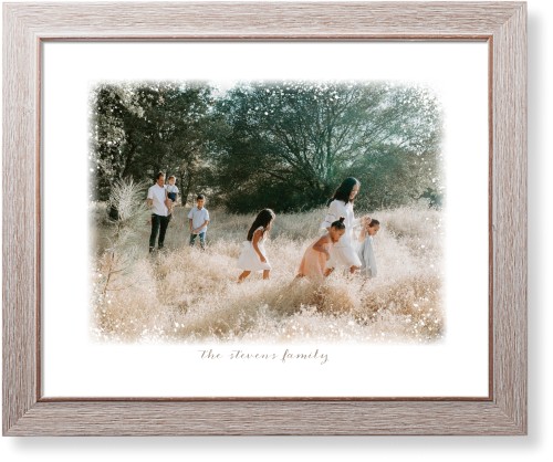 Bokeh Border Art Print, -Rustic-White-Signature Card Stock-16x20